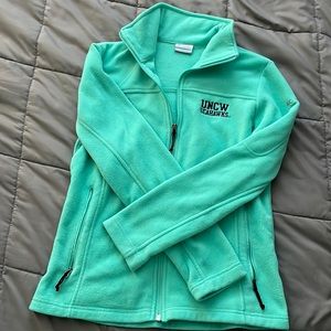 UNCW Columbia Mint Green Full-Zip Fleece Jacket